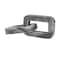 9.75" Gray Marble Geometric 2-Link Chain Sculpture Décor